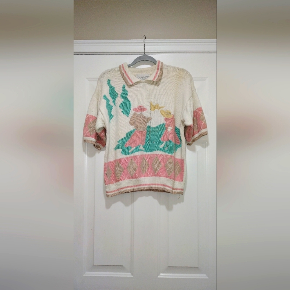 Tanner Vintage Knit Golf Sweater Size Large